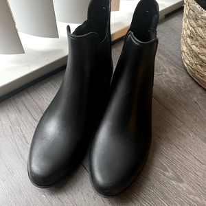 Sam Edelman Tinsley Rain Boots, Black Matte, Womens 8